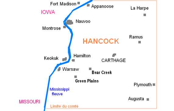 Carte du Comté de Hancock