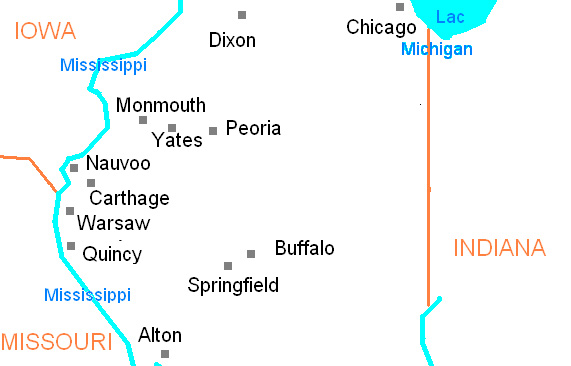 Carte de l'Illinois