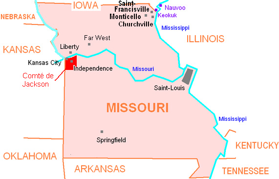 Carte du Missouri